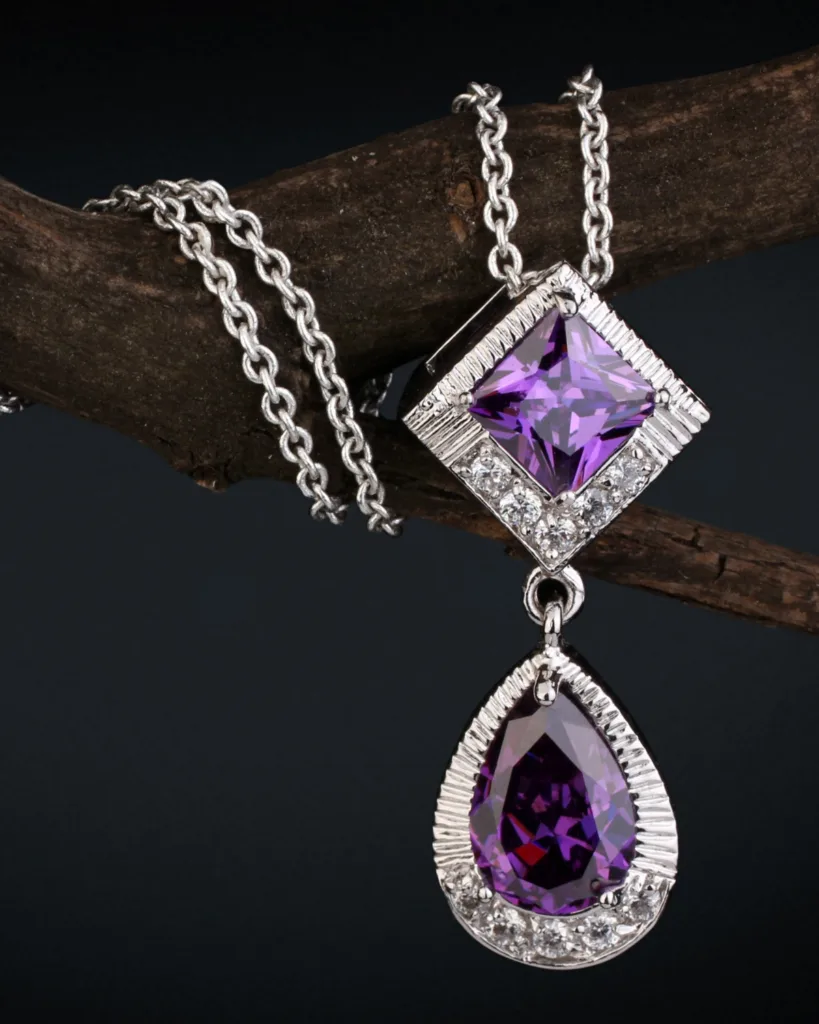 amethyst gemstone pendant