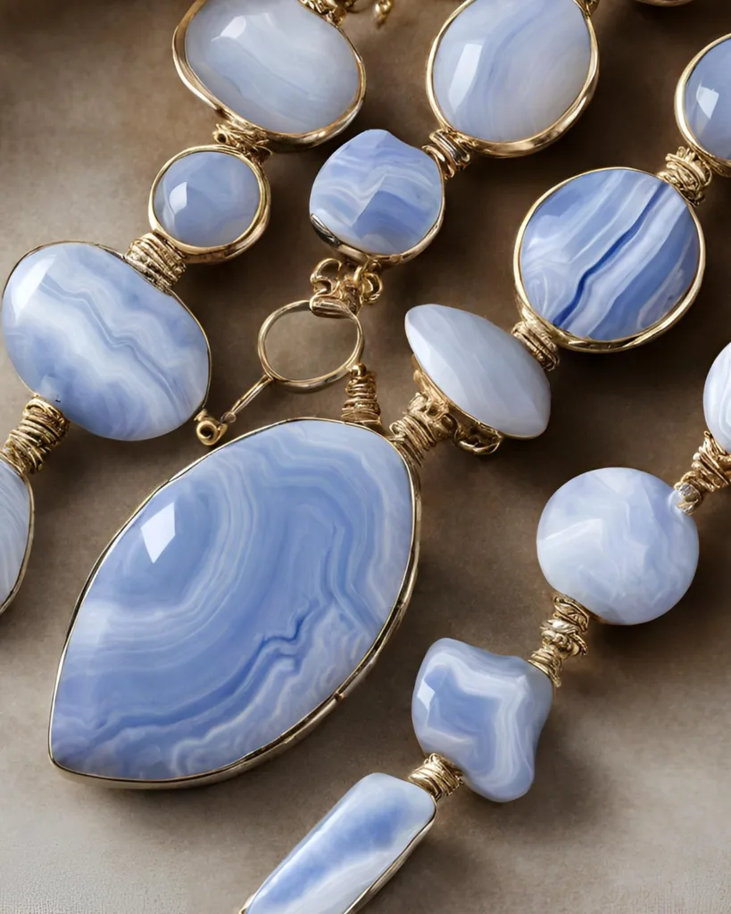 blue lace agate pendants